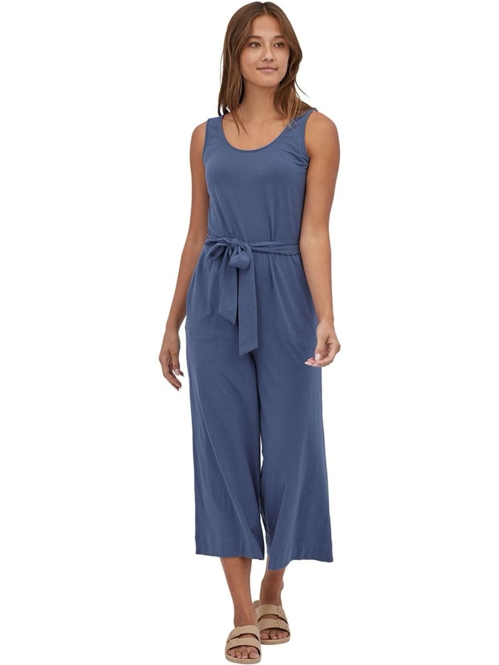 Patagonia Slate Blue Kamala Jumpsuit with Waist Tie